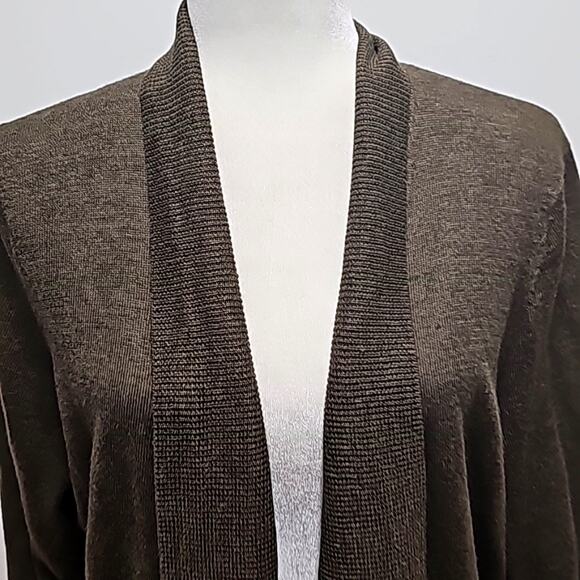 Michael Michael Kors for Macys Rich Olive Open Front Cropped Sweater Sz 1X (NWT) - Picture 5 of 12